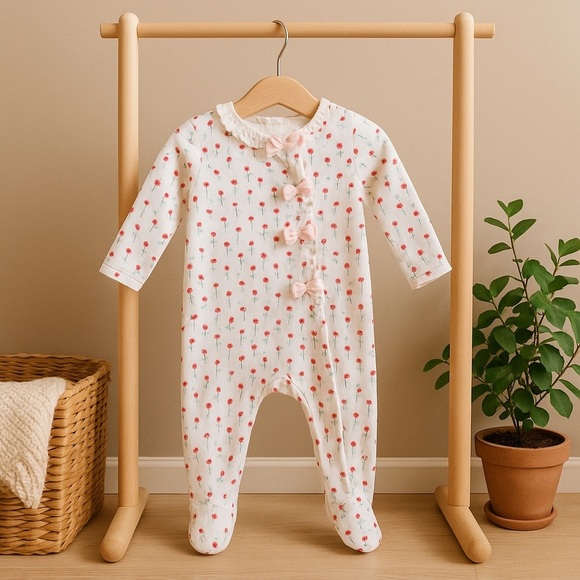 kate spade Other - kate spade White and Red Floral Kids One Piece